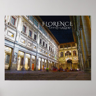 Póster Florence, Uffizi Gallery Poster