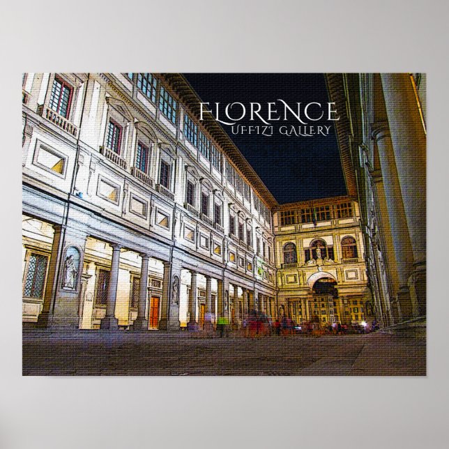 Póster Florence, Uffizi Gallery Poster (Frente)