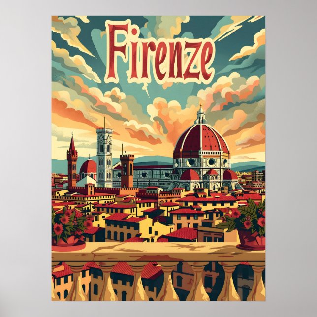 Póster Florence Vintage (Frente)