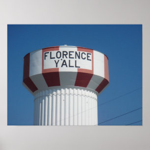 Póster Florence Y'all Water Tower Poster