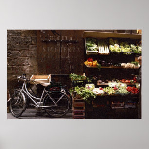 Póster Florencia en bicicleta por los vegetales