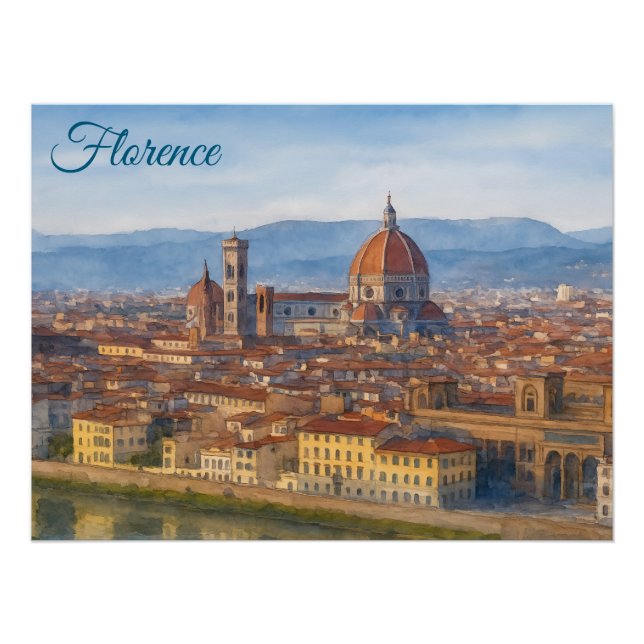 Póster Florencia, Italia (Anverso)