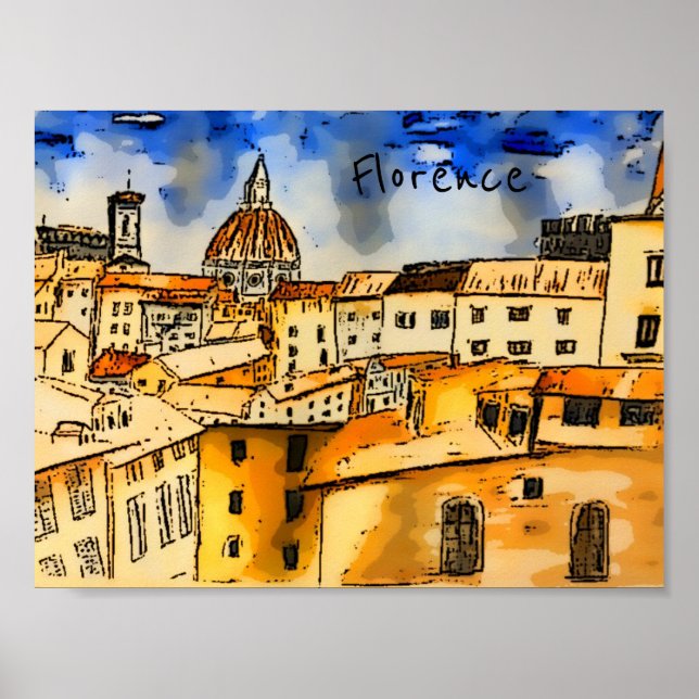 Póster Florencia Italia (Frente)