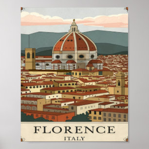Póster Florencia, Italia