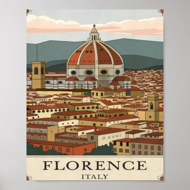 Póster Florencia, Italia (Frente)