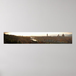 Póster Florencia Italia al atardecer