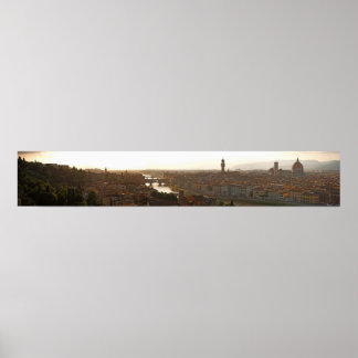 Póster Florencia Italia al atardecer
