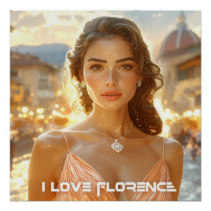 PÓSTER FLORENCIA - ITALIA - AMO FLORENCIA