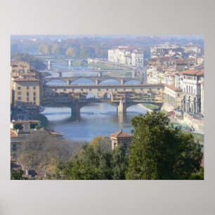 Póster Florencia, Italia vista desde Piazza Michelangelo