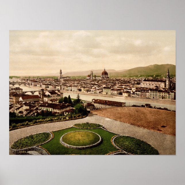 Póster Florencia Toscana Italia 1897 (Frente)