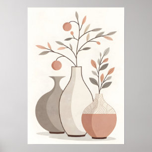 Póster Floreros Boho y Botánicos