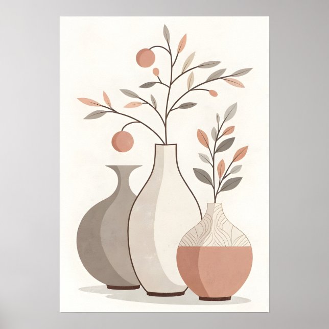 Póster Floreros Boho y Botánicos (Frente)