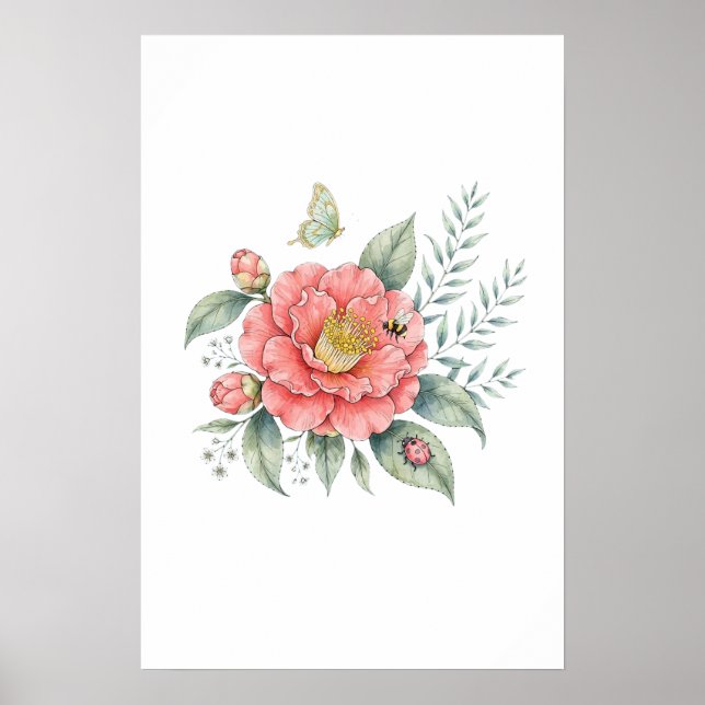 Póster flores  (Frente)