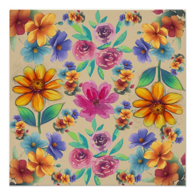 Póster flores (Anverso)