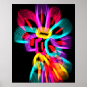Póster Flores abstractas