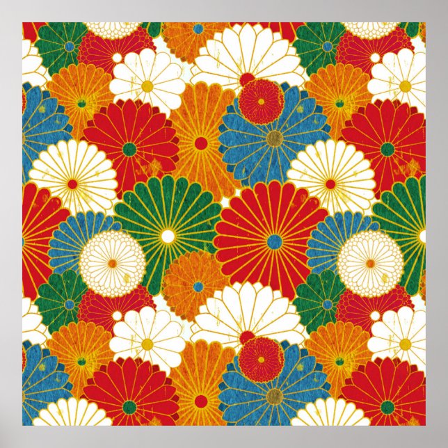 Póster Flores abstractas (Frente)