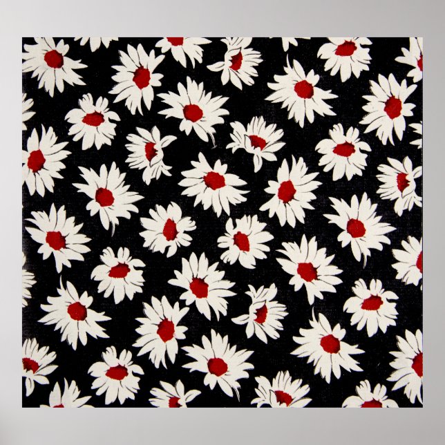 Póster Flores abstractas, un patrón de acuarela artística (Frente)