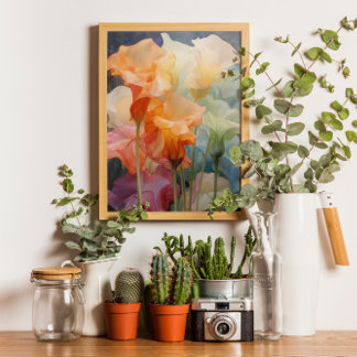 Póster Flores Acuarela Wipsy Datura Elegante Moderno