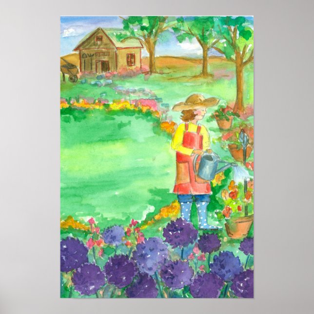 Póster Flores acuáticas de Allium (Frente)