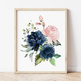 Póster Flores acuáticas de la Marina y Rubor, guardería C
