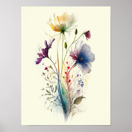 Póster Flores acuáticas modernas y elegantes