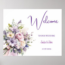 Flores acuáticas. Signo de bienvenida boda.