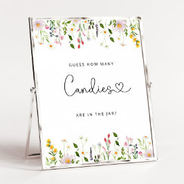 Póster Flores acuáticas silvestres adivinan cuántos dulce