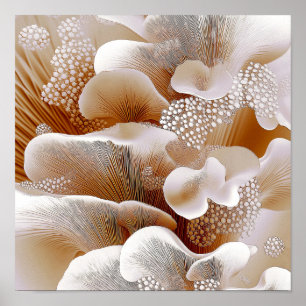 Póster Flores Agrupadas – Abstracto Orgánico Suave #4