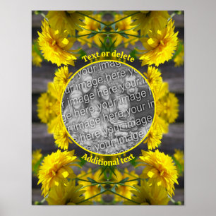 Póster Flores Al Sol Añade Tu Foto Personalizada