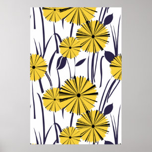 Póster Flores amarillas