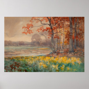Póster Flores amarillas día gris, 1911