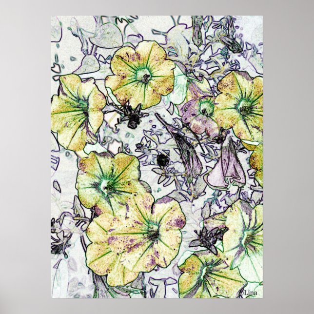 Póster Flores amarillas salvajes de Lina 2013 (Frente)