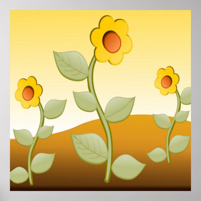 PÓSTER FLORES AMARILLOS (Frente)