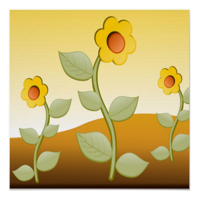 PÓSTER FLORES AMARILLOS (Anverso)