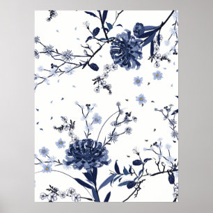 Póster Flores azules