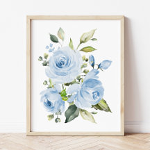 Flores azules, flores acuáticas, guardería infanti