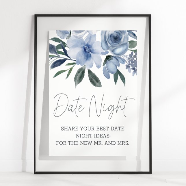 Póster Flores Azules Polvorientas Noche de Cita (Subido por el creador)