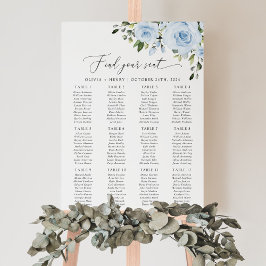 Póster Flores Azules Polvorientas, Verdor, Boho, Gráfico