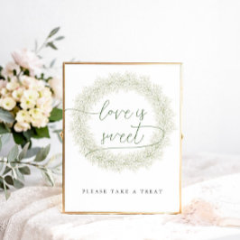 Póster Flores Blancas Clásicas Ducha de Novia El Amor es