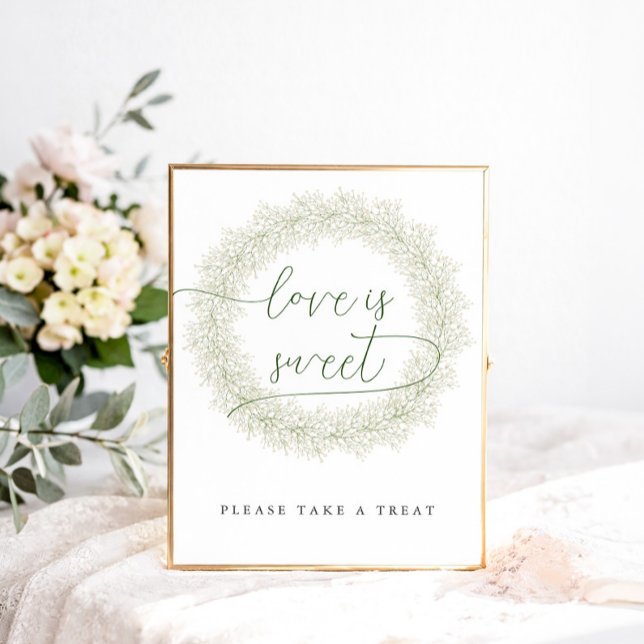 Póster Flores Blancas Clásicas Ducha de Novia El Amor es  (Subido por el creador)