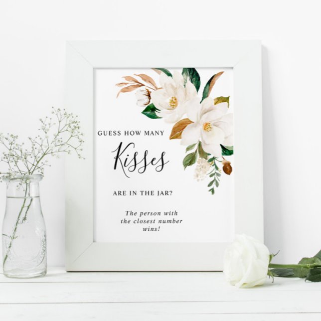 Póster Flores blancas: ¿cuántos besos de Rótulo? (Subido por el creador)