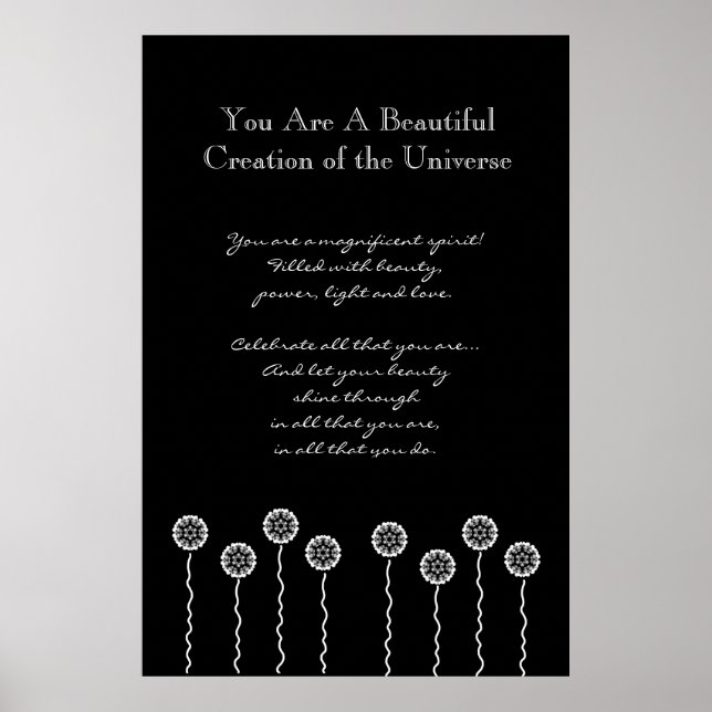 Póster Flores blancas de inspiración V002 (Frente)