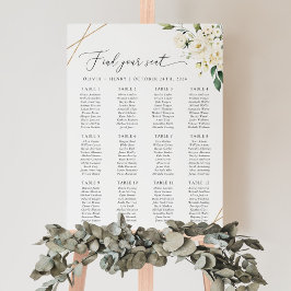 Póster Flores Blancas, Flores Crema, Boho, Gráfico de Asi