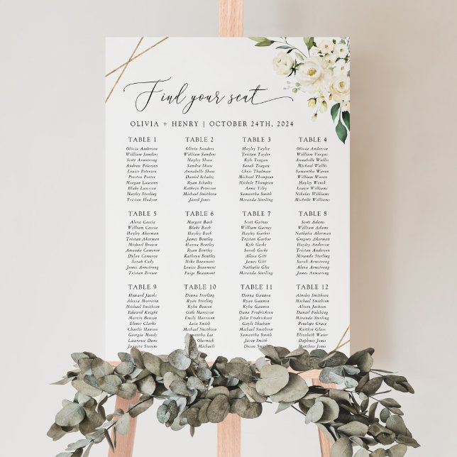 Póster Flores Blancas, Flores Crema, Boho, Gráfico de Asi (Subido por el creador)