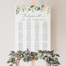 Póster Flores Blancas, Flores Crema, Boho, Gráfico de Asi