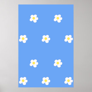 Póster Flores blancas sobre fondo de lagarto