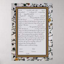 Flores bordadas Ketubah - Reforma del texto canadi