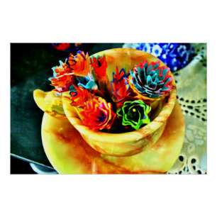 Póster Flores Brillantes