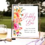 Póster Flores Brillantes Citrus Floral Bridal Bubbly Bar<br><div class="desc">Para una mayor personalización, haga clic en "Personalizar esta plantilla" y, a continuación, en "Editar usando la herramienta de diseño". Estiloso editable fácil de usar plantillas de boda, más artículos disponibles en la tienda (invitaciones, rsvp, tarjetas de agradecimiento, papel y decoración). Si necesita ayuda o elementos coincidentes, por favor contáctame....</div>