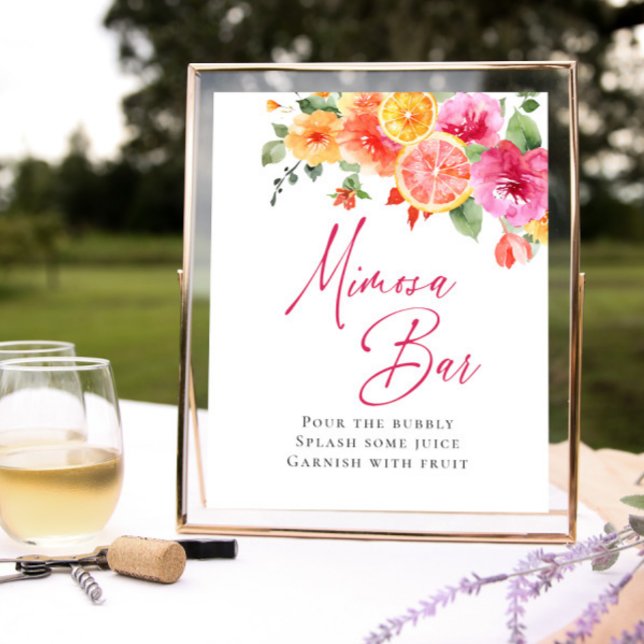 Póster Flores Brillantes Citrus Floral Bridal Mimosa Bar (Subido por el creador)